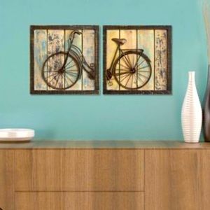 Stratton Home Decor Set of 2 Rustic Bicycle Wall Decor